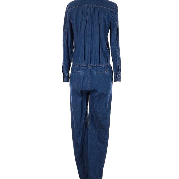 🤩Women Denim Jumpsuit Sz S JUICY COUTURE Embroidered Blue soft and comfy Romper - Picture 2 of 11